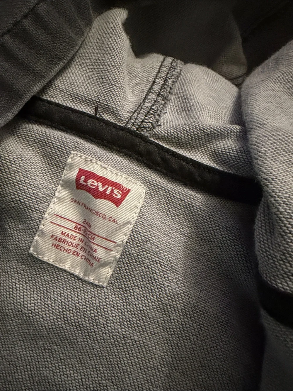 Levi's Toddler Hooded Jean Jacket in Charcoal